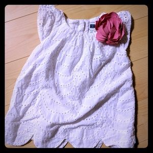 Janie and Jack white eyelet dress - Size 6-12mths